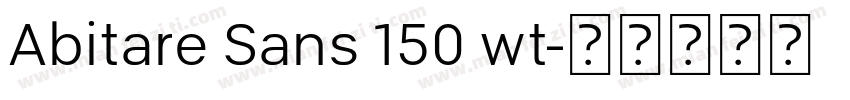 Abitare Sans 150 wt字体转换